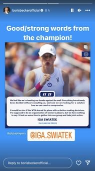 Boris Becker's Instagram story